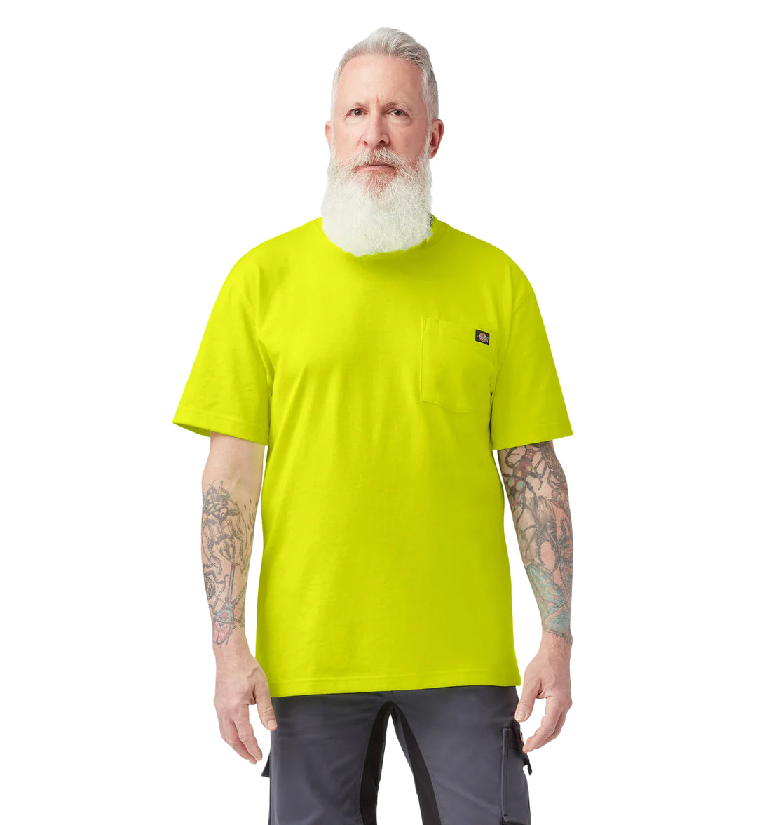 Dickies Heavyweight Short Sleeve Pocket T-Shirt Bright Yellow WS450BWD | Pro Feet
