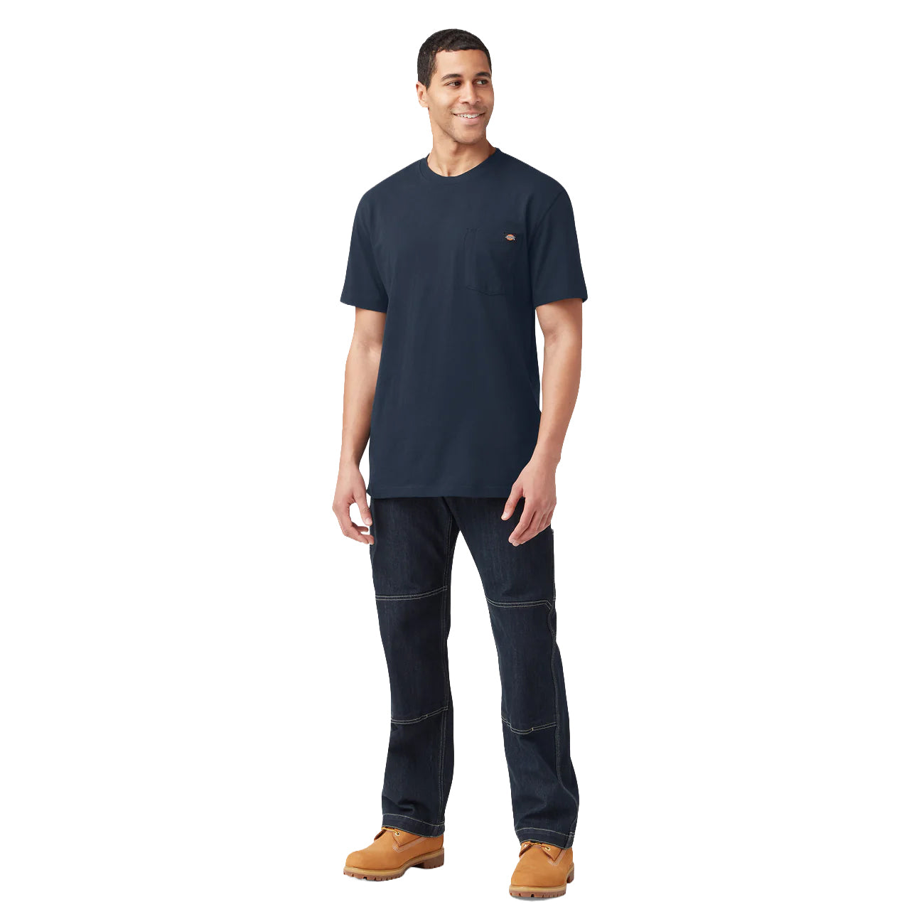 Dickies Heavyweight Short Sleeve Pocket T-Shirt Dark Navy WS450DN | Pro Feet