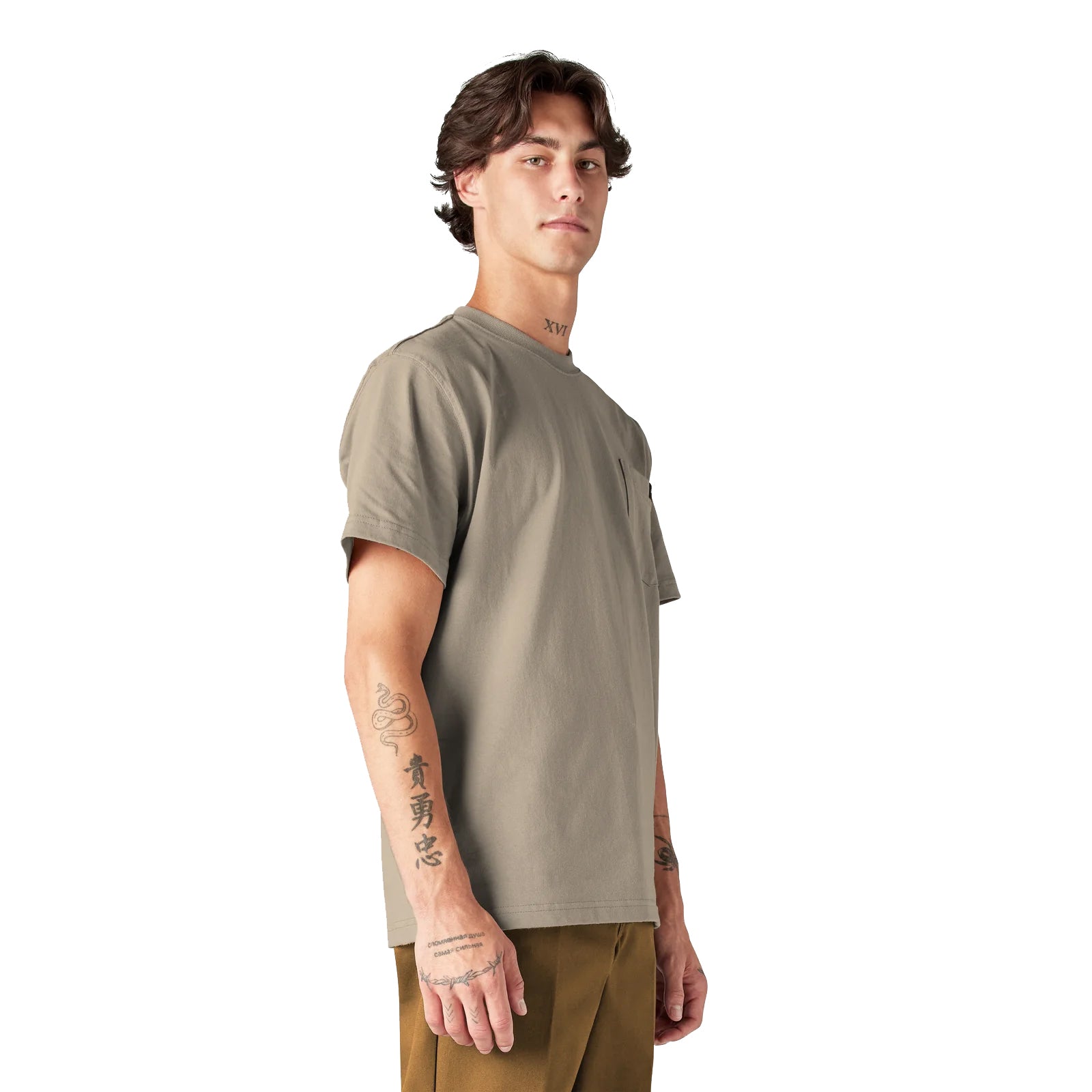 Dickies Heavyweight Short Sleeve Pocket T-Shirt Desert Sand WS450DS | Pro Feet