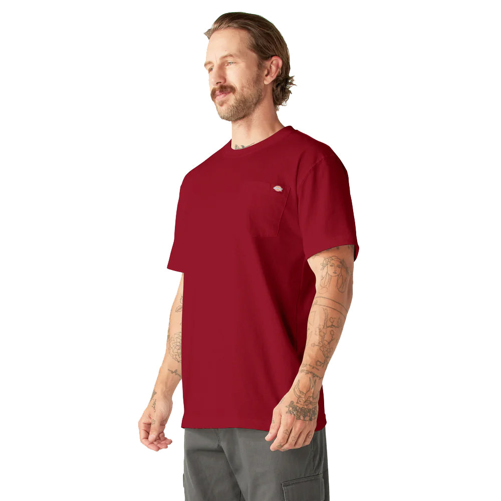 Dickies Heavyweight Short Sleeve Pocket T-Shirt English Red WS450ER | Pro Feet