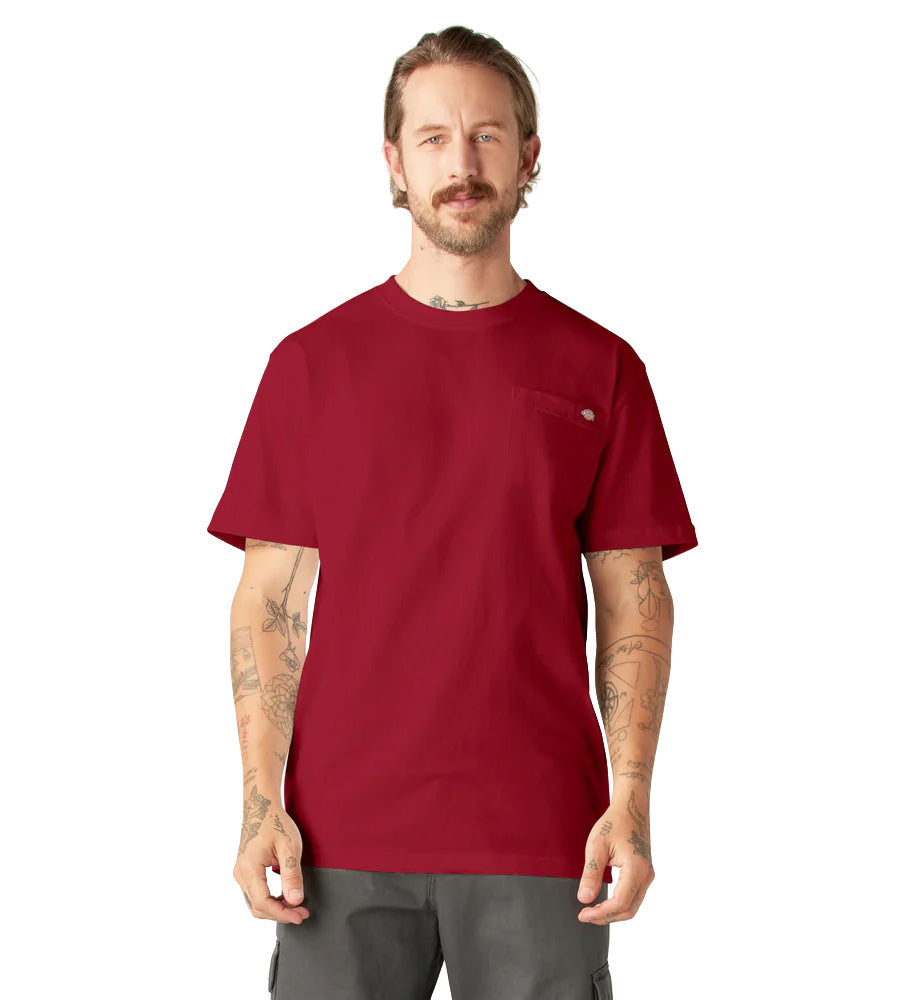 Dickies Heavyweight Short Sleeve Pocket T-Shirt English Red WS450ER | Pro Feet