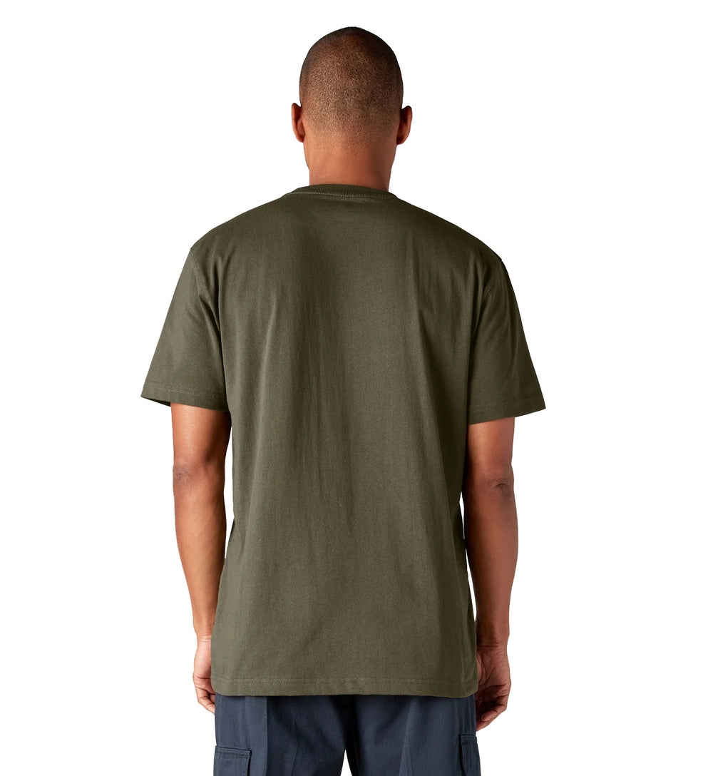 Dickies Heavyweight Short Sleeve Pocket T-Shirt Military Green WS450ML | Pro Feet