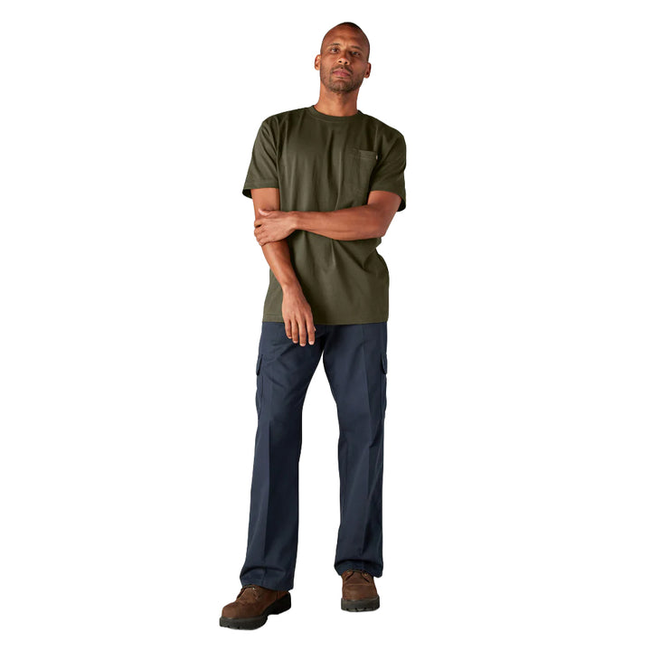 Dickies Heavyweight Short Sleeve Pocket T-Shirt Military Green WS450ML | Pro Feet