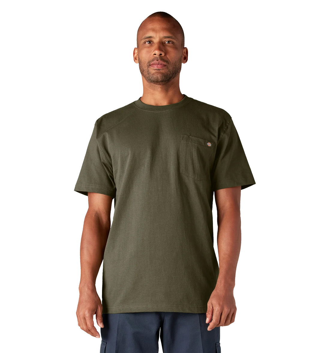 Dickies Heavyweight Short Sleeve Pocket T-Shirt Military Green WS450ML | Pro Feet