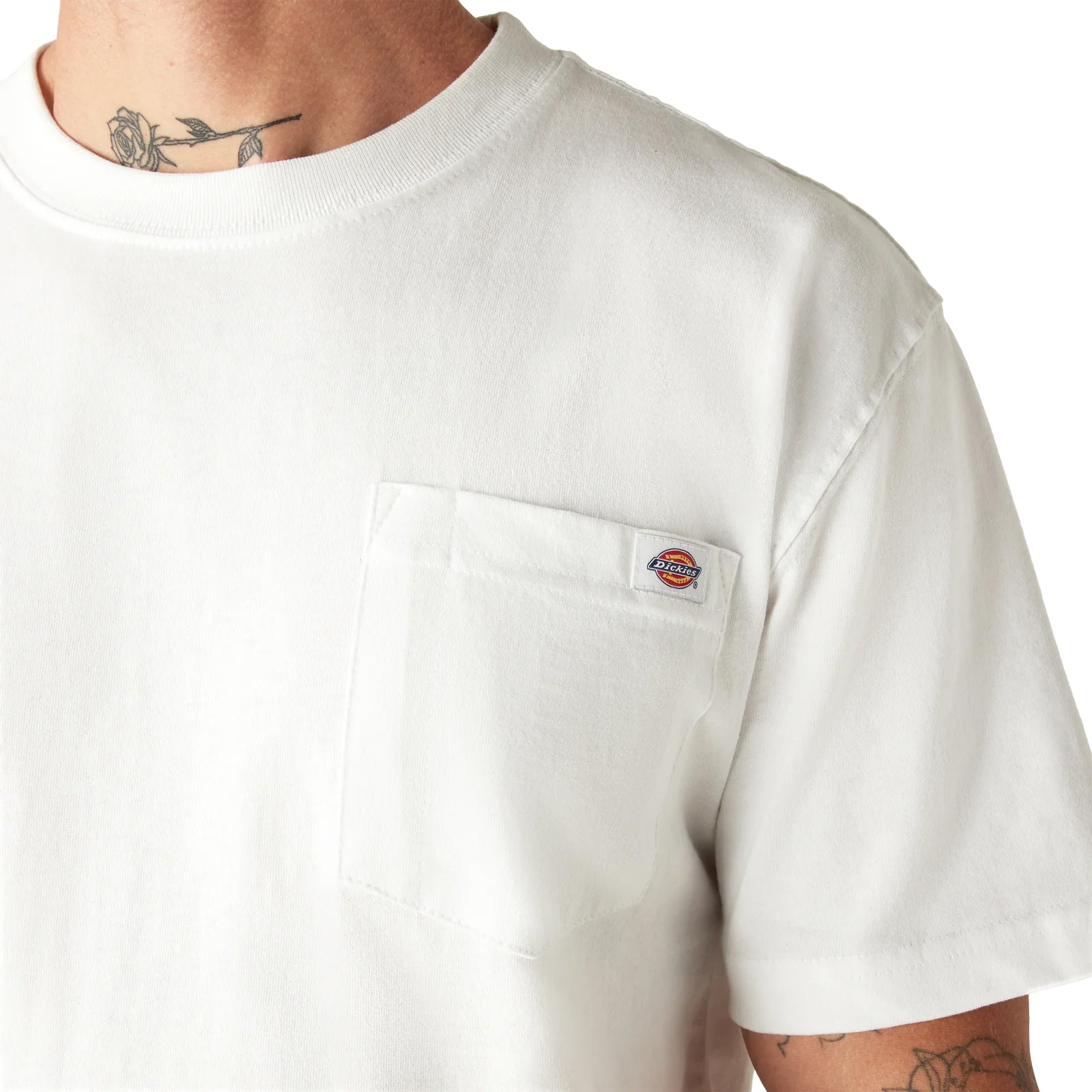 Dickies Heavyweight Short Sleeve Pocket T-Shirt White WS450WH | Pro Feet