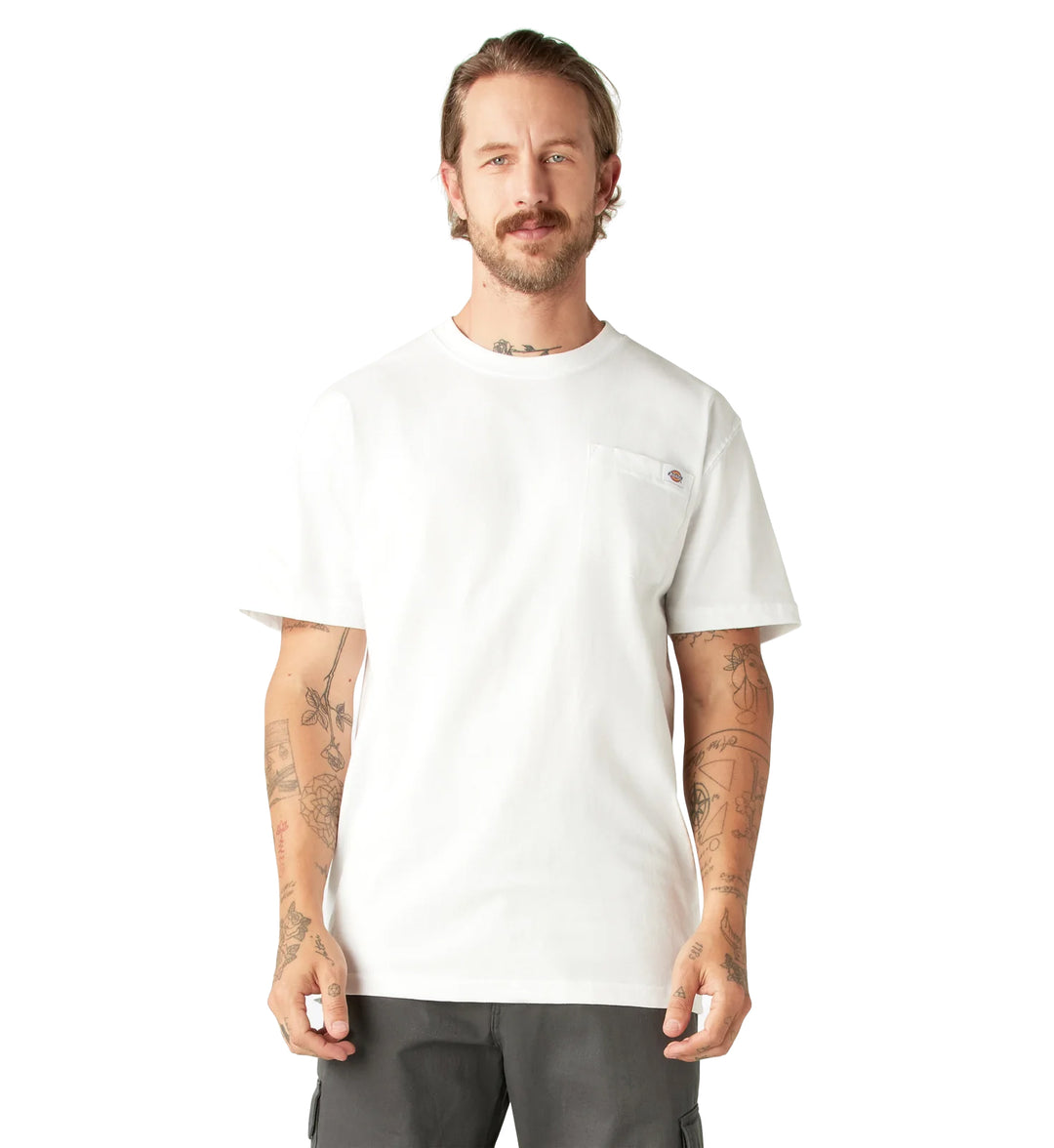 Dickies Heavyweight Short Sleeve Pocket T-Shirt White WS450WH | Pro Feet