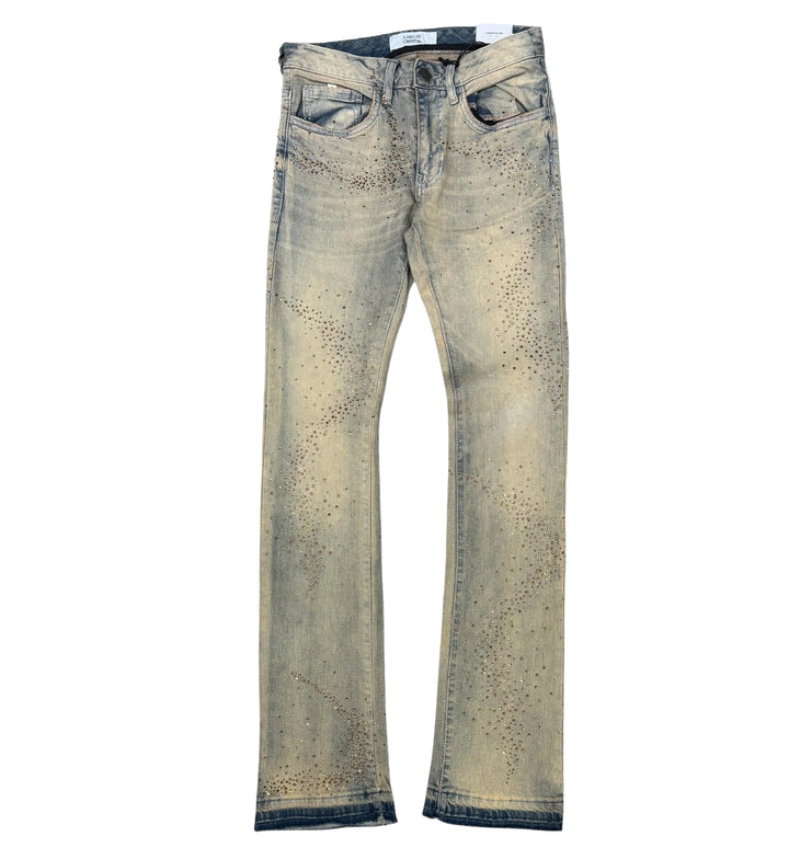 Jordan Craig Crystal Flare Jeans “Cream Wash”